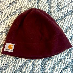 Carhartt maroon fleece beanie